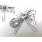 Bow Favor Flower Ties for All Occasions Silver 6 Qty